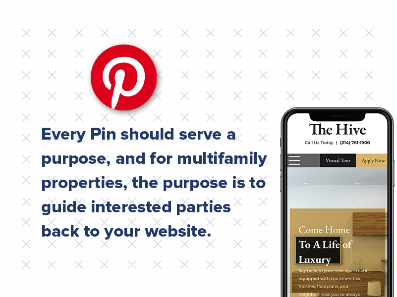 Pinterest, beyond being an image-sharing platform, fosters user engagement, making it a powerful tool for social media marketing in multifamily.