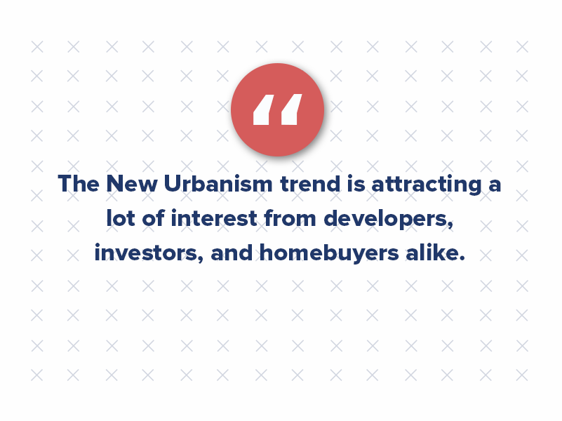 The New Urbanism trend attracts much interest from developers, investors, and homebuyers alike. One of the key benefits of this trend is that it creates a more walkable and livable environment. Residents can walk to work, shopping, dining, and entertainment destinations, reducing their reliance on cars and improving their quality of life.