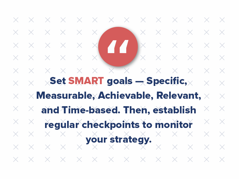 Set SMART goals upfront — Specific, Measurable, Achievable, Relevant, and Time-based. Then, establish regular checkpoints to see how your strategy is doing. Tools like HubSpot, Google Analytics, and Klipfolio are great tools for measuring the success of your inbound marketing campaign. 