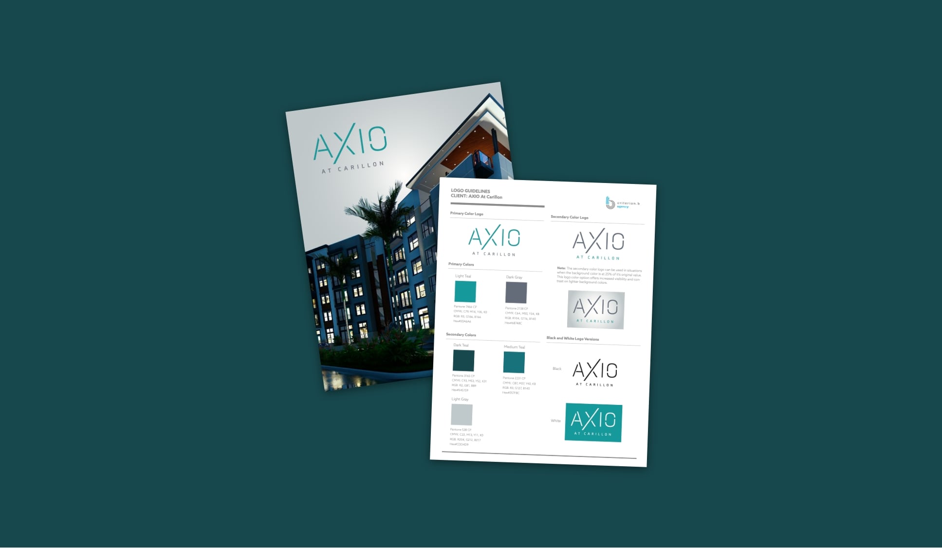 An example of multifamily branding and apartment brand positioning we did as part of our solutions at Criterion.B