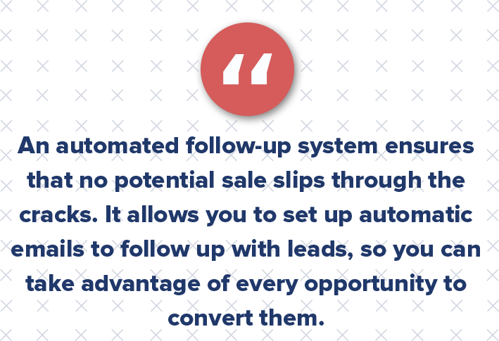 An automated follow-up system will ensure that no potential sale slips through the cracks. It allows you to set up automatic email or phone reminders to follow up with apartment leads, so you never miss an opportunity to convert them. 