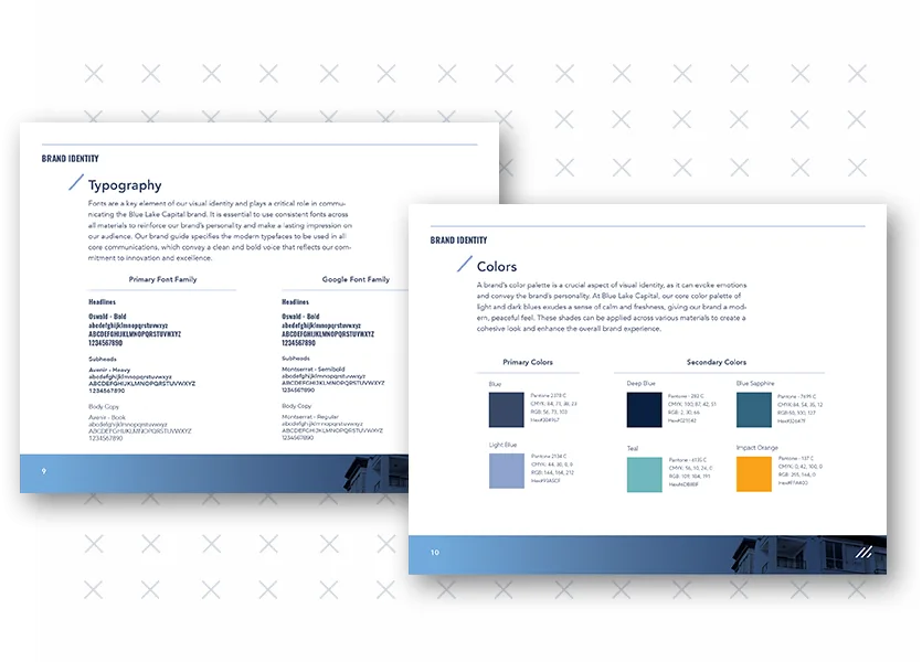Color is another key element of your multifamily brand's identity, as it can evoke emotions and convey meaning. Your brand guidelines should include your color palette, including primary and secondary colors, as well as any specific color combinations to be used.