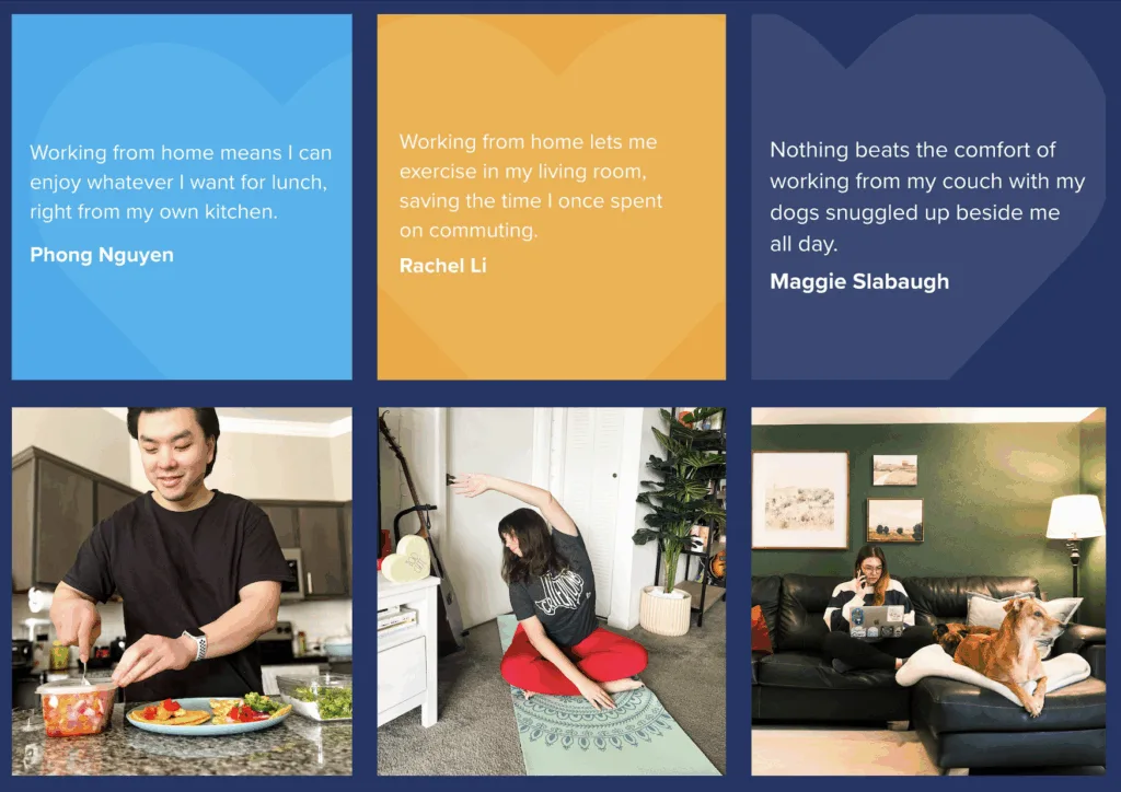 If you can control your work environment, then you are more productive. Working remotely has proven more successful for our team.