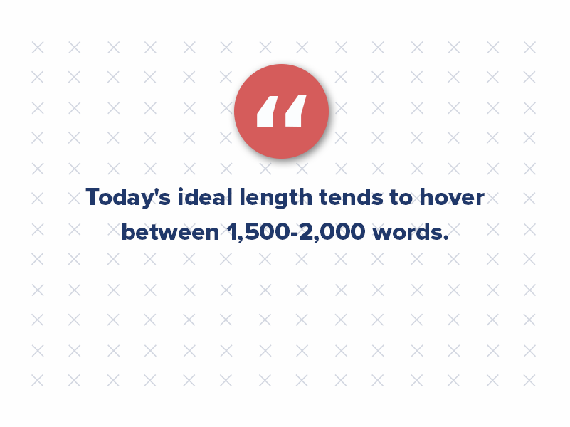 However, with the surge of AI-generated content and the influence of the “TikTok Effect,” audiences now crave content that gets to the point faster. Today's ideal length tends to hover between 1,500 and 2,000 words, striking a balance between depth and brevity. Neil Patel agrees, stating that the ideal content size is smaller now and quicker to reach the point. The key takeaway is that while word count still matters, quality and value are now the real metrics of success.
