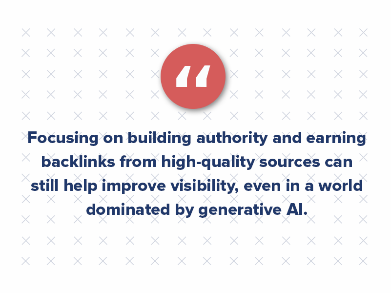 To adapt, businesses need to rethink their approach to content creation and prioritize creating long-form, comprehensive, and well-structured content that AI systems can easily process. Additionally, focusing on building authority and earning backlinks from high-quality sources can still help improve visibility, even in a world dominated by generative AI.